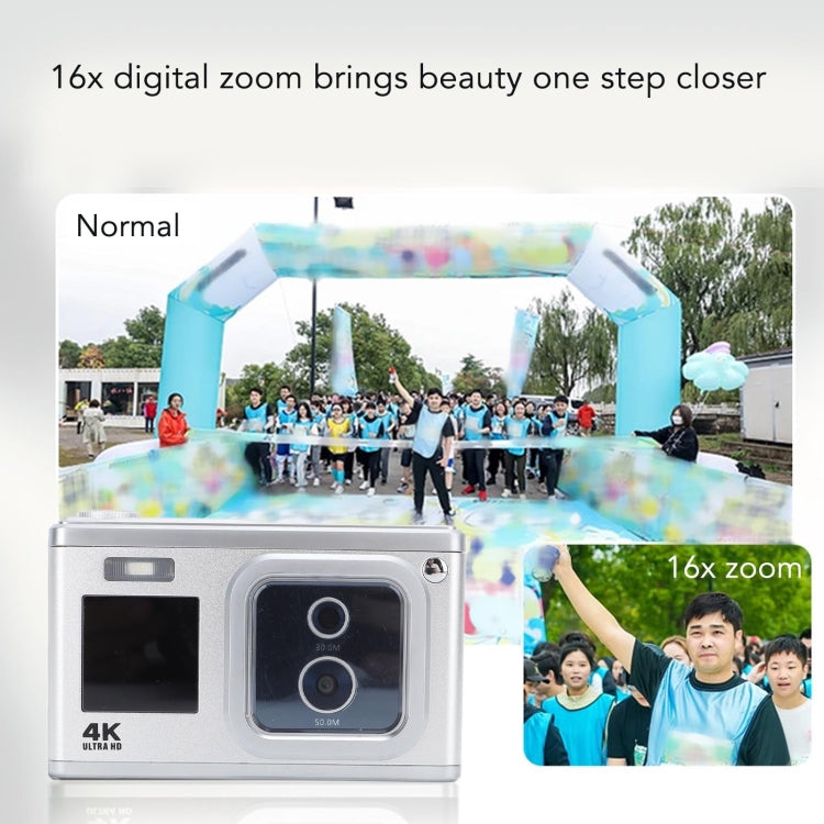 4K HD Optical Dual Lens Digital Camera 50MP Dual Screen Selfie Camera, No Memory 4K HD Optical Dual Lens Digital Camera 50MP Dual Screen Selfie Camera, No Memory